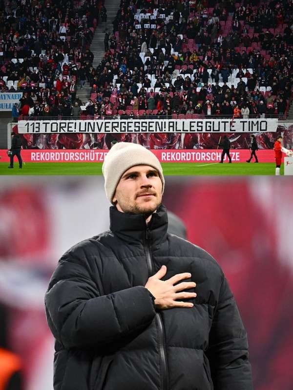 113球传奇谢幕！莱比锡球迷用温情横幅送别维尔纳